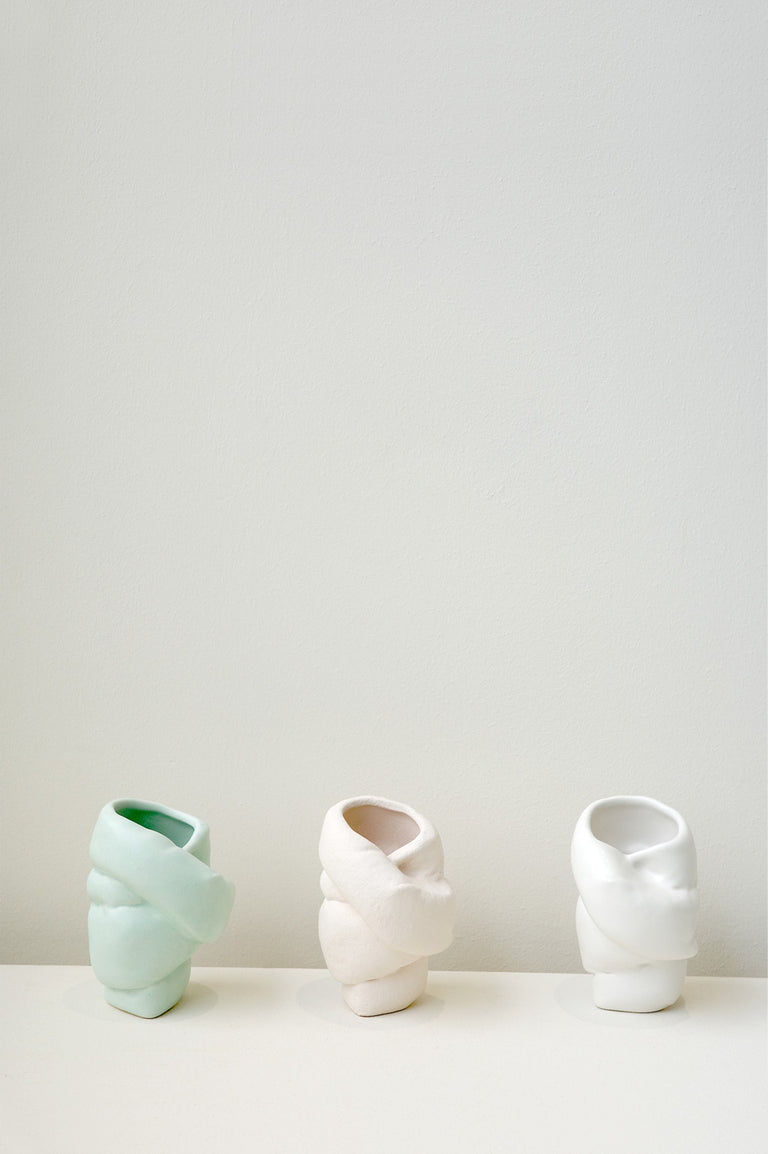 Well Wrapped - Small Vase in Matte White