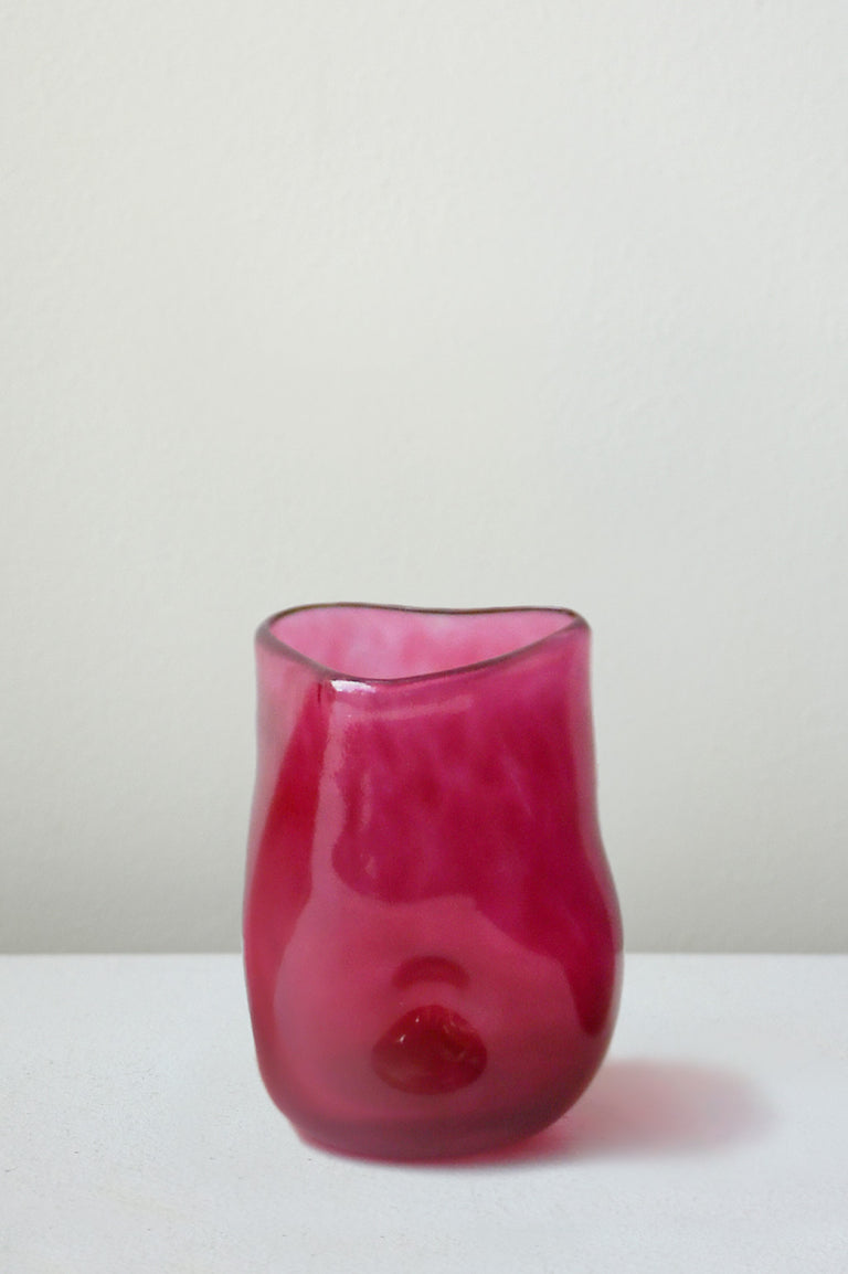 Thaw - Set of 4 Recycled Glass Tumbler in Red Magenta Purple Pink