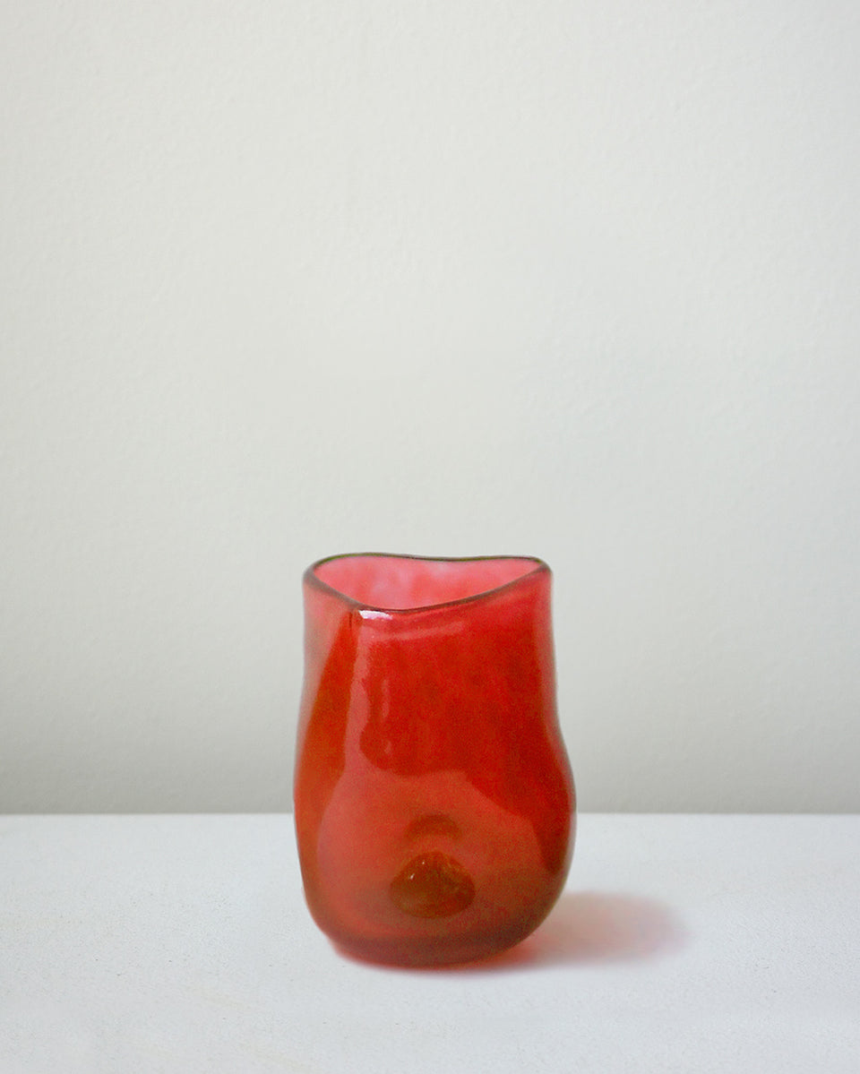 Thaw - Gobelet en verre recyclé rouge