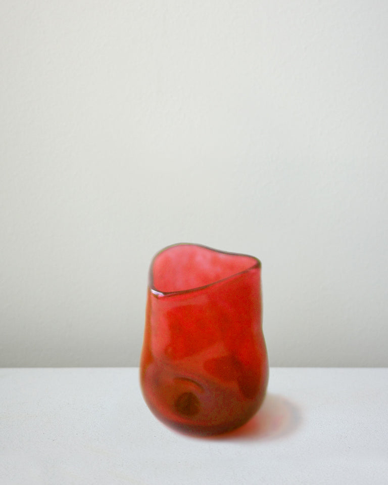 Thaw - Gobelet en verre recyclé rouge