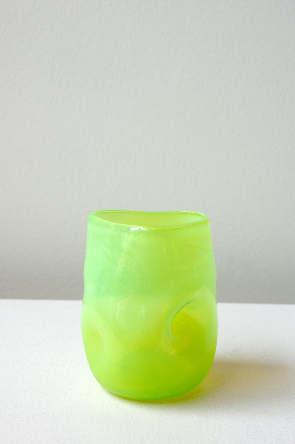 Thaw - Gobelet en verre recyclé vert acide