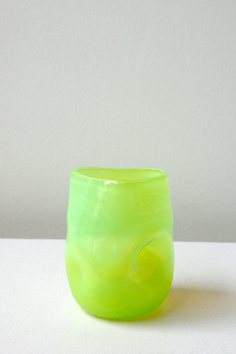 Thaw - Recycled Glass Tumbler in Acid Green