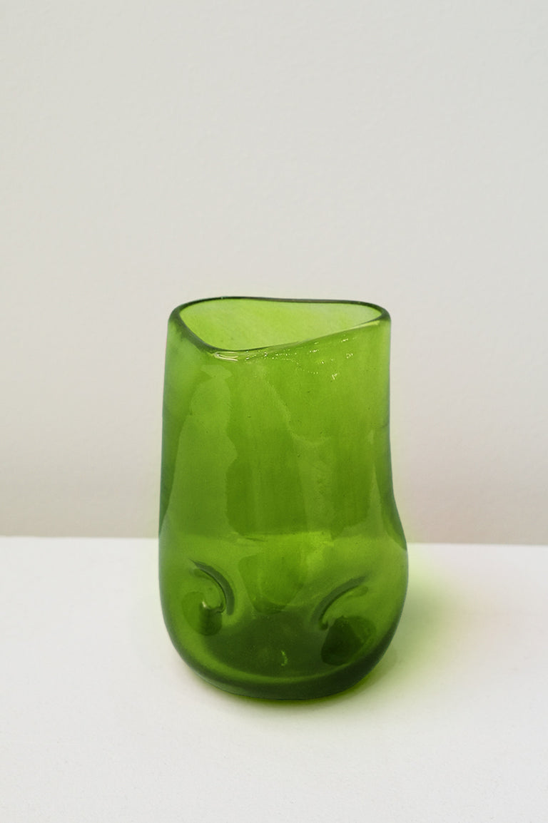B99 - Recycled Tall Glass in Leaf Green