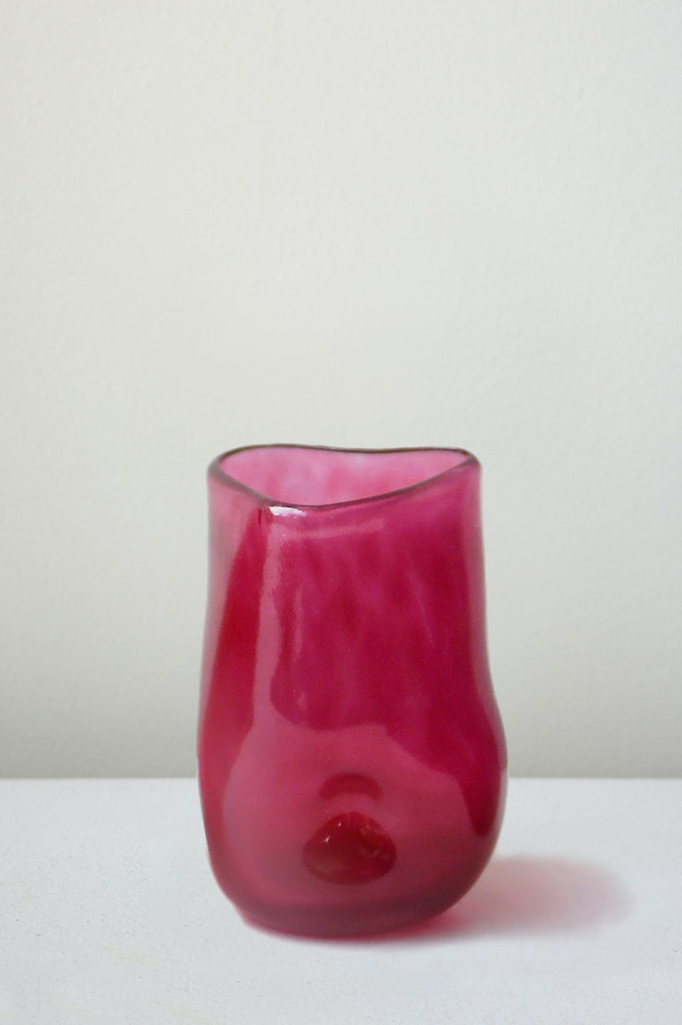 Thaw - Recycled Tall Glass in Magenta