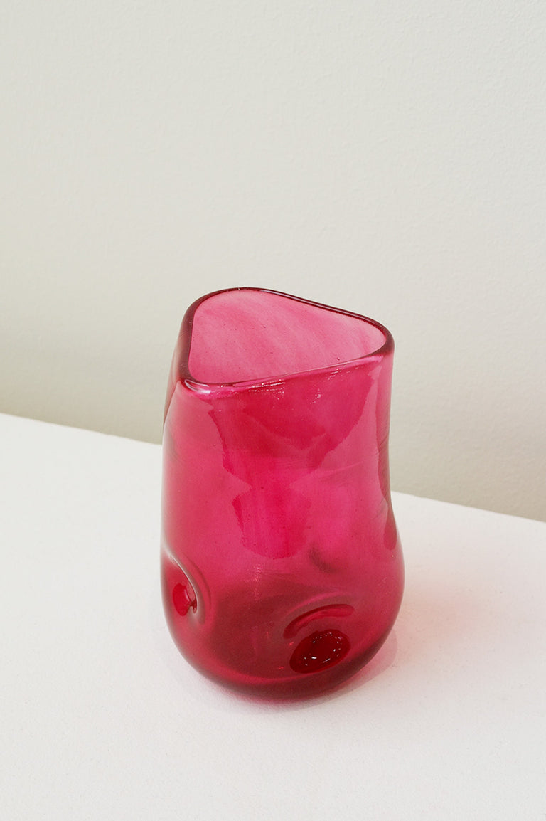 B99 - Recycled Tall Glass in Magenta