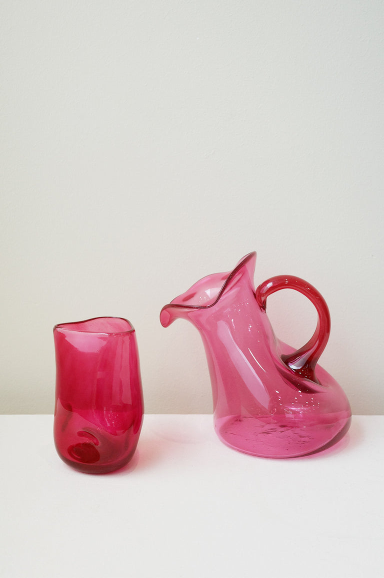 B99 - Recycled Tall Glass in Magenta