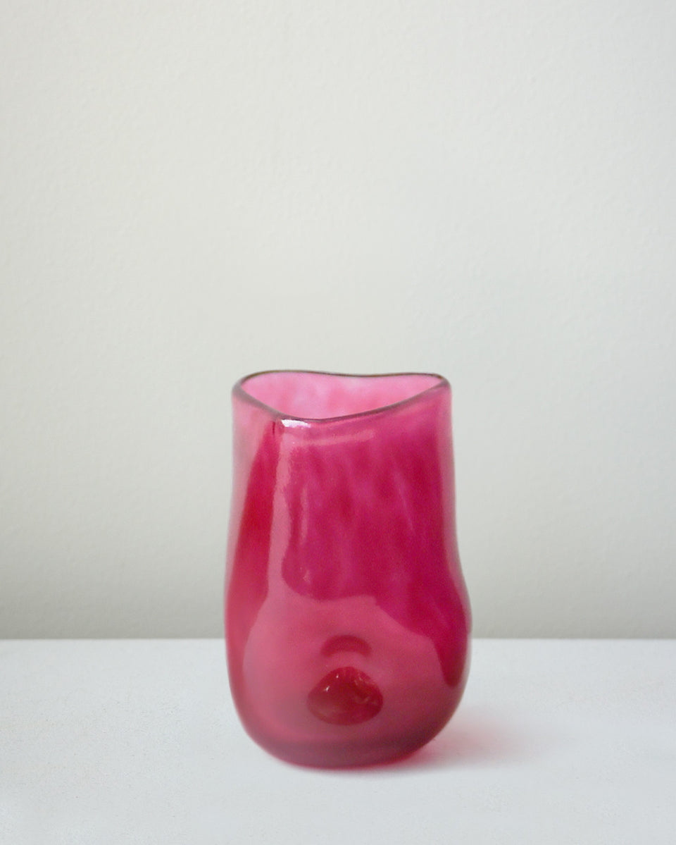 Thaw - Grand verre recyclé magenta