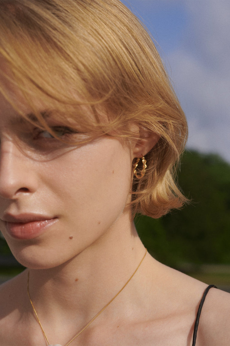 Boucles d'oreilles en argent recyclé « Notsobig » Flux