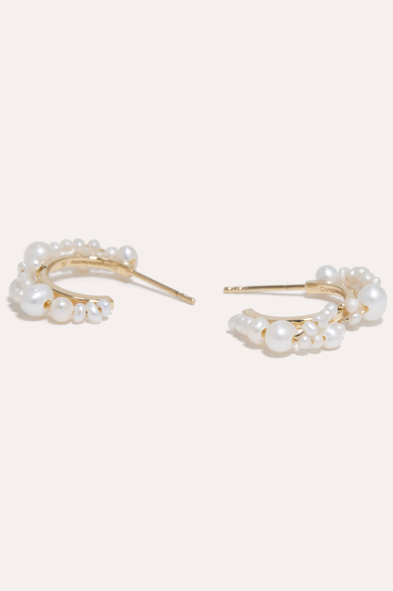 Stratus - Boucles d'oreilles perle et vermeil