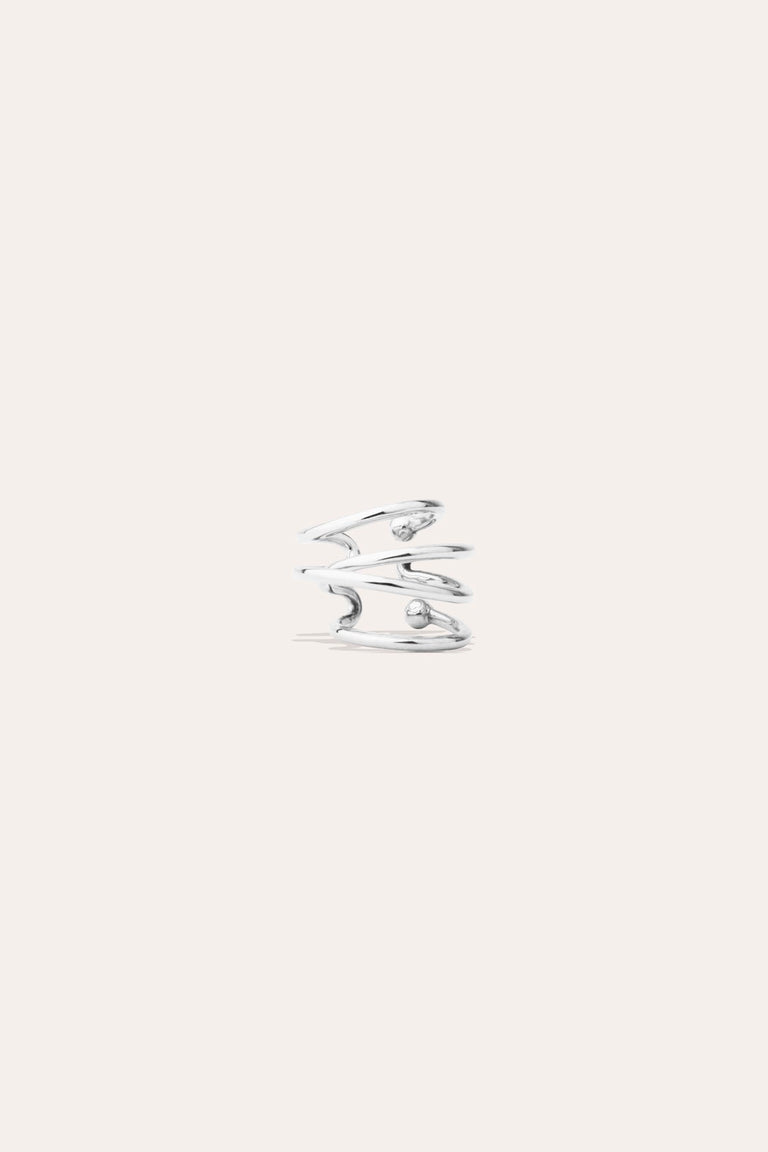 Blast - Recycled Silver Ear Cuff