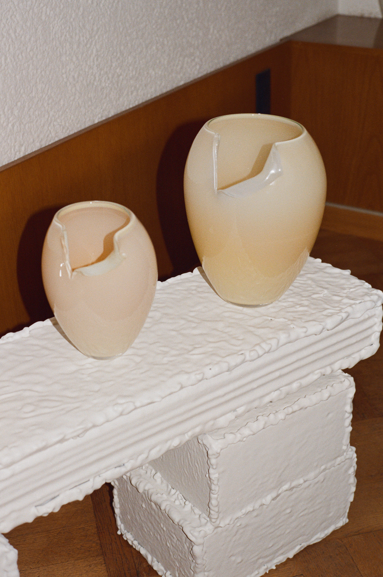 B143 - Recycled Glass Medium Vase in Sunset Yellow