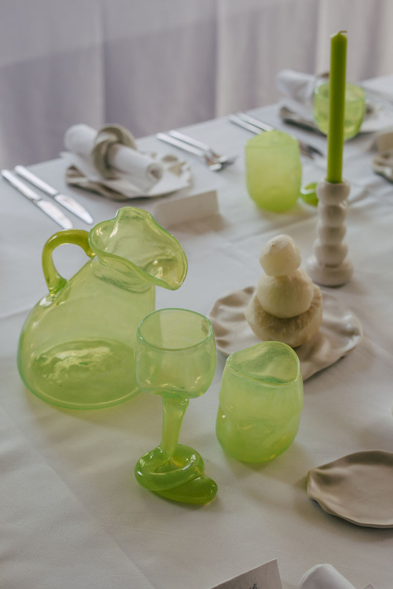 Thaw - Recycled Glass Tumbler in Acid Green