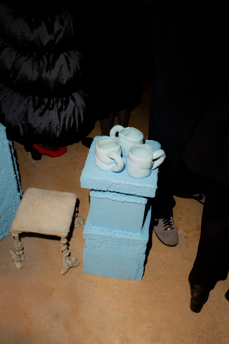 « Rembourrée » – Mug bleu mat