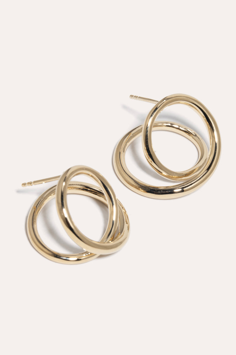 The Curve of Time - Gold Vermeil Earrings