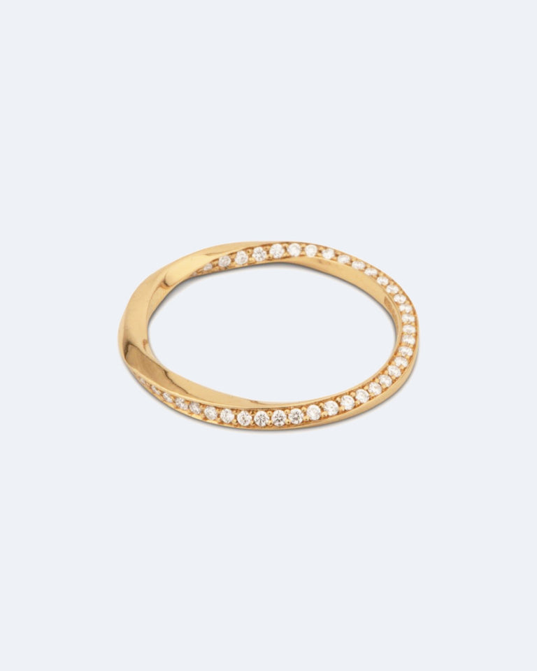 Les phases de la Lune - Bague en or jaune 18 carats et diamants