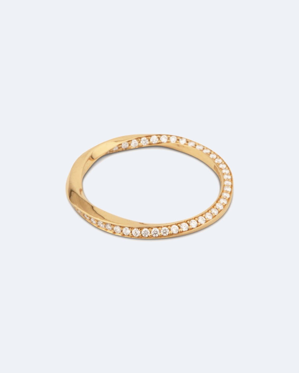 Les phases de la Lune - Bague en or jaune 18 carats et diamants