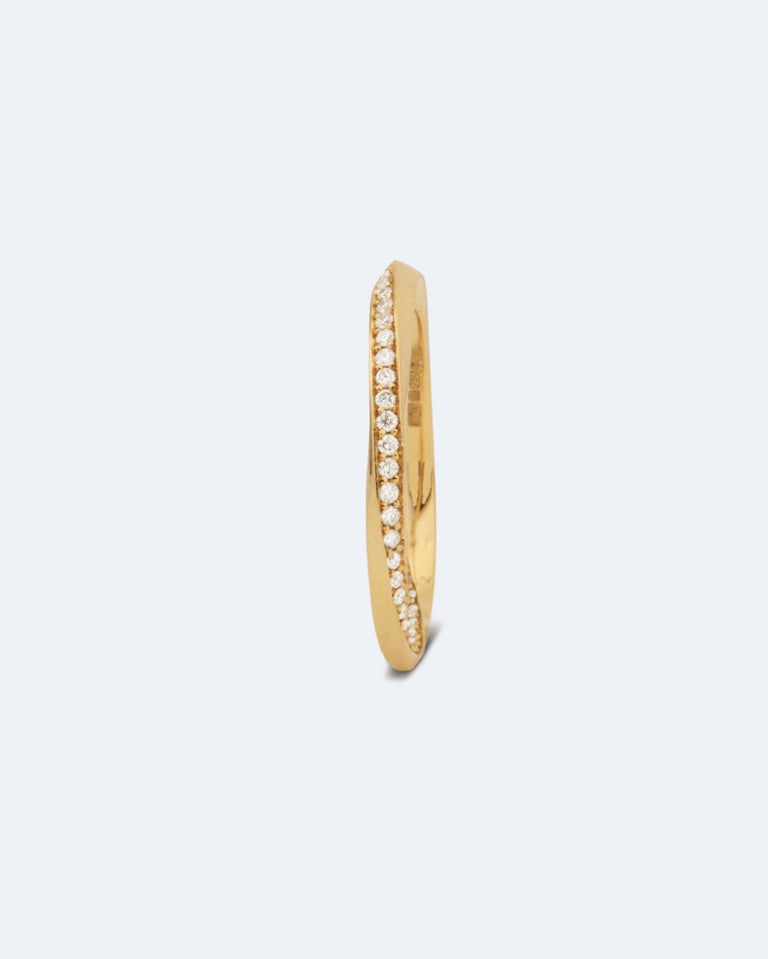 Les phases de la Lune - Bague en or jaune 18 carats et diamants