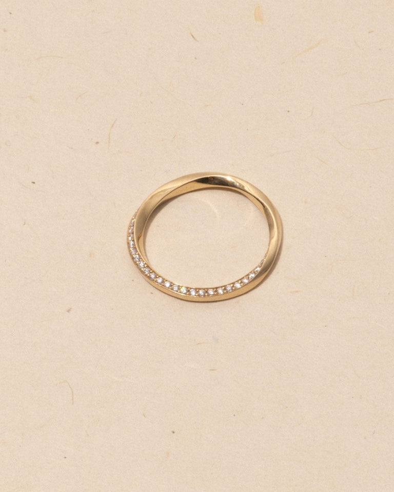 Les phases de la Lune - Bague en or jaune 18 carats et diamants