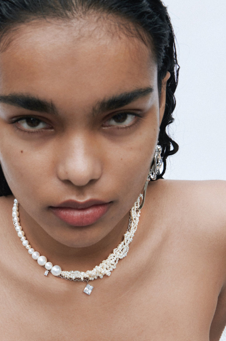 Dreams of Mercury - Zirconia and Recycled Gold Vermeil Earrings