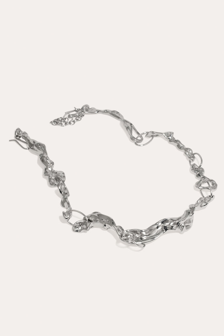 Trèfle - Collier Plaqué Rhodium