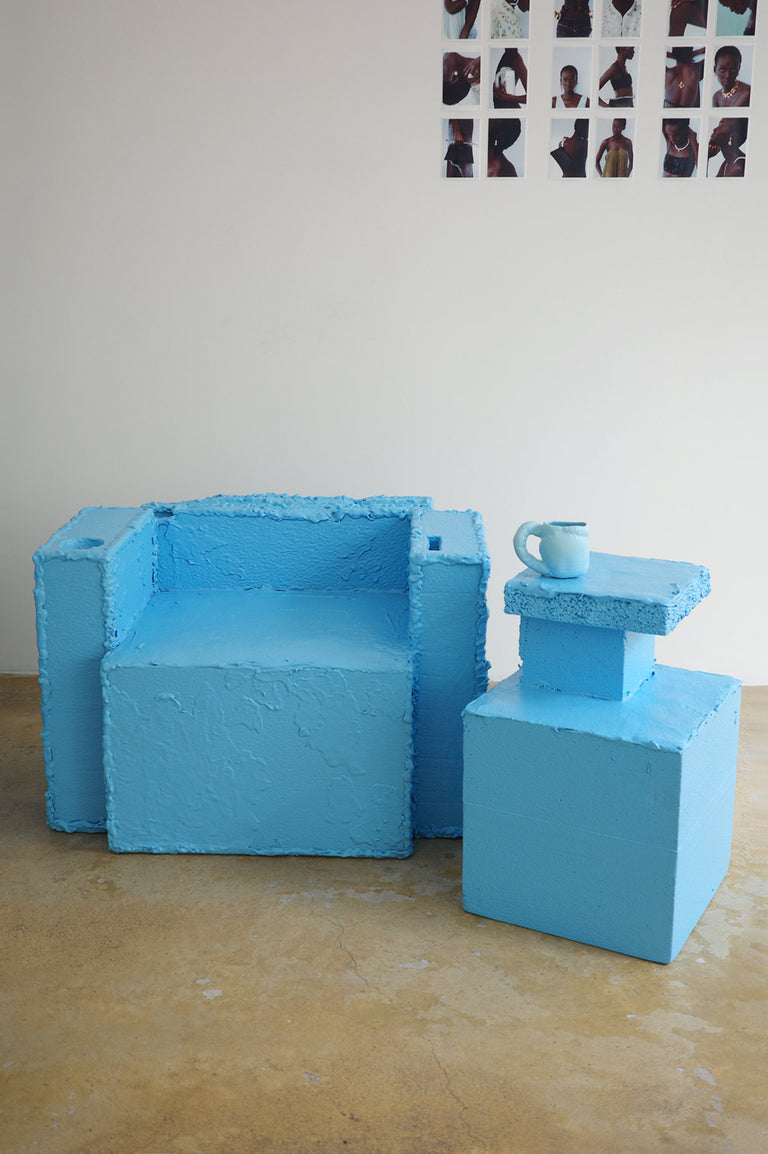 Blue Side Table