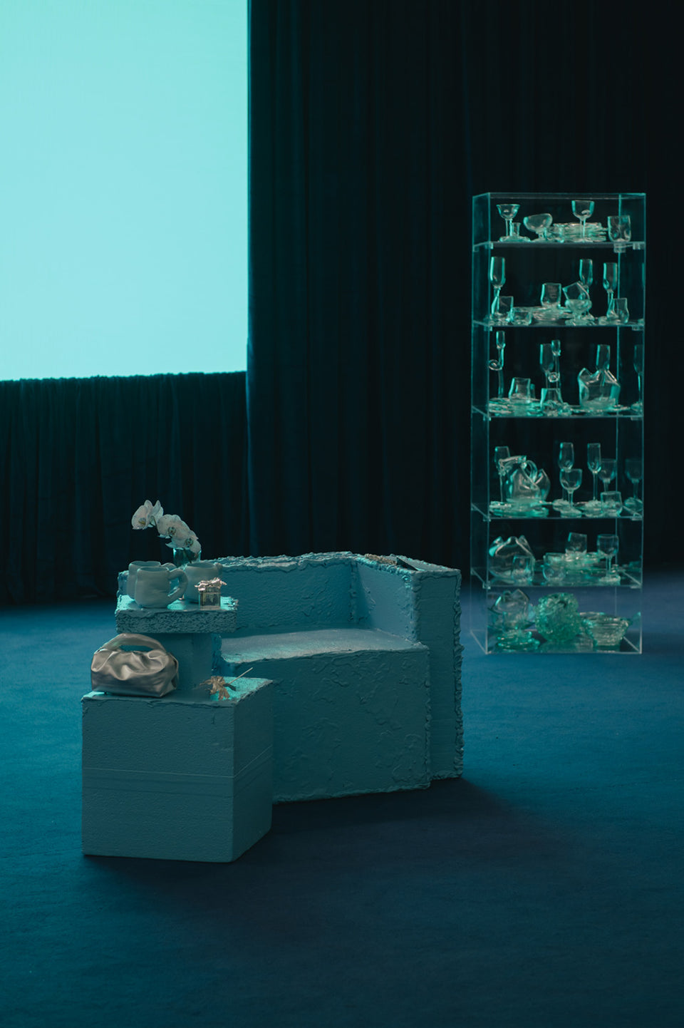 Blue Side Table