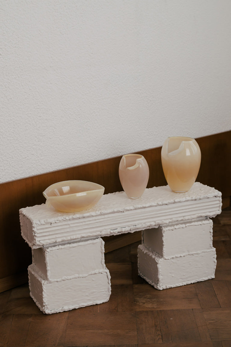 B143 - Recycled Glass Medium Vase in Sunset Yellow