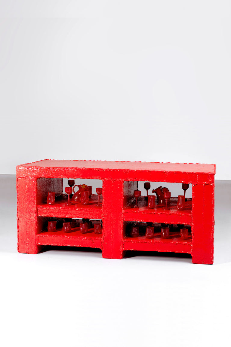 Table d'appoint bleue