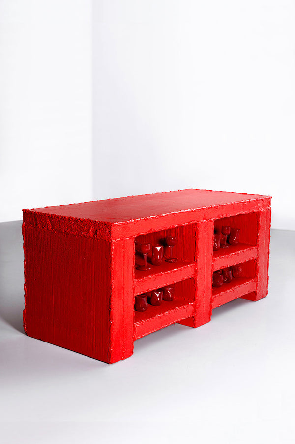 Table d'appoint bleue