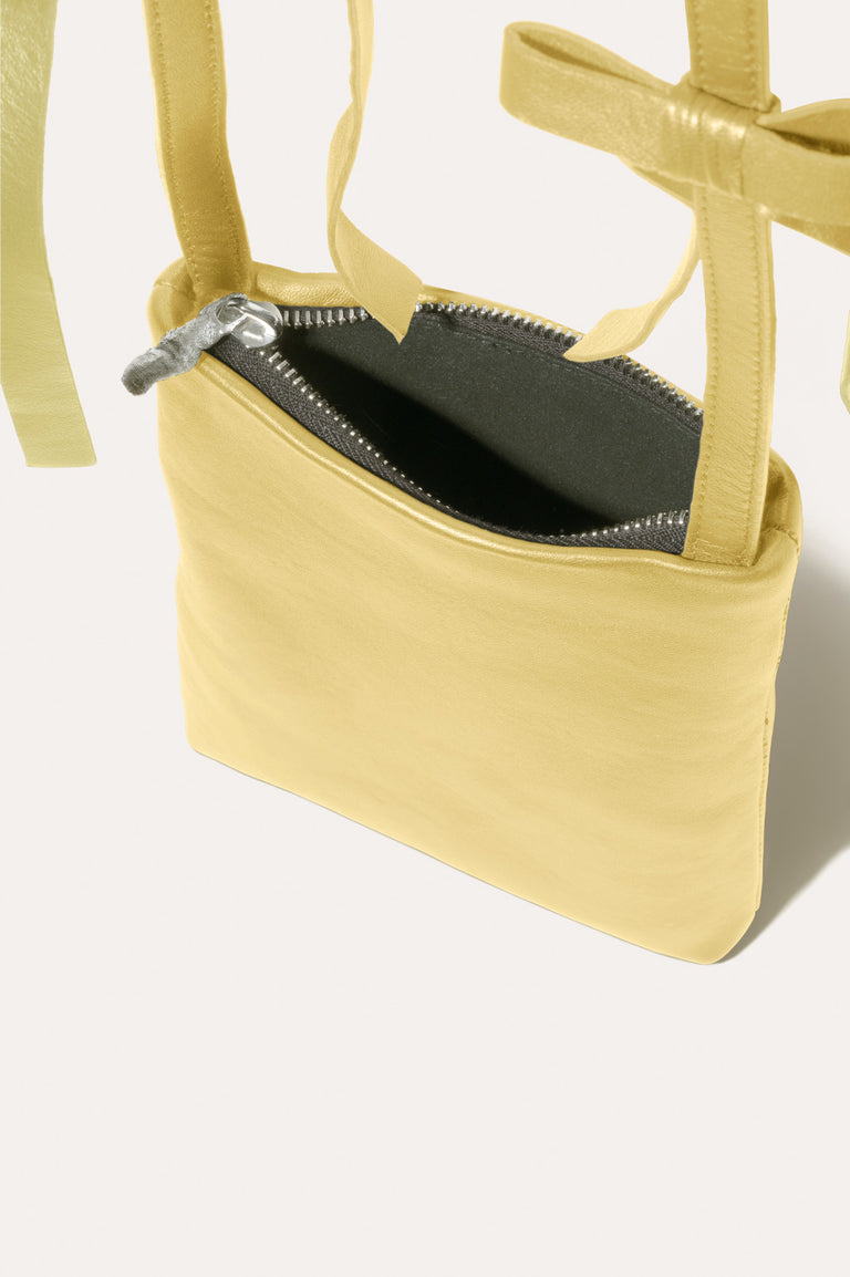Le sac bandoulière The Bows - Jaune avec nœuds