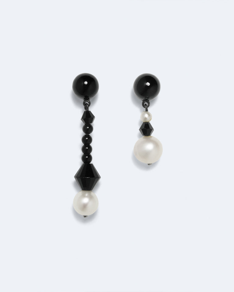 H93 - Boucles d'oreilles en résine verte et argent recyclé