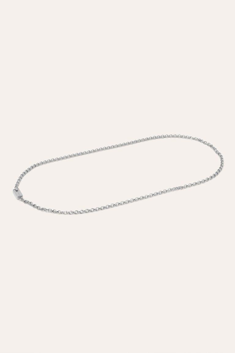 H21 - Platinum Plated Sterling Silver Necklace