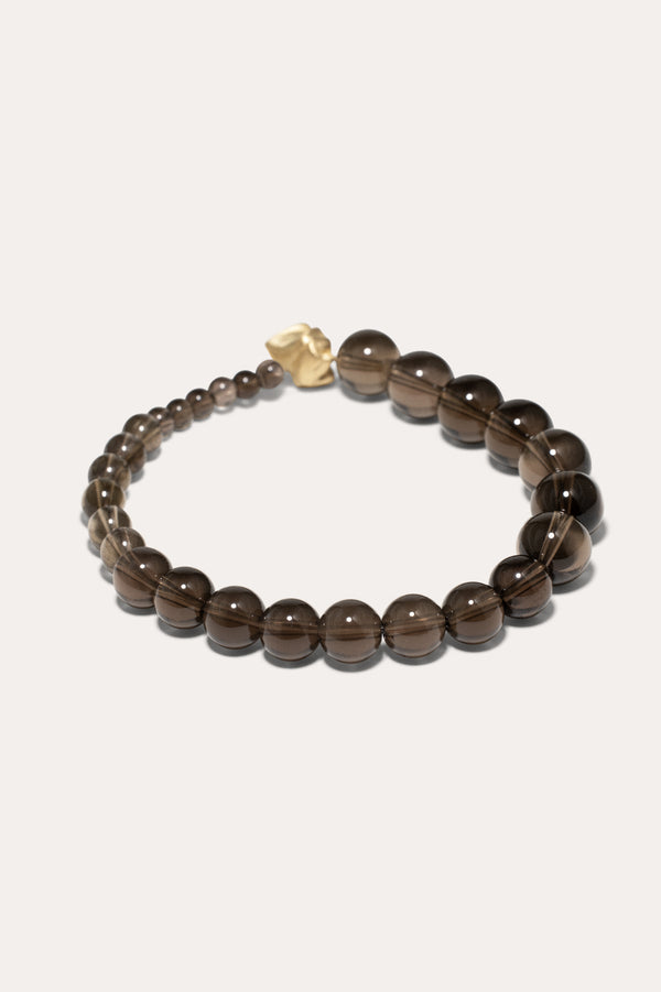 Tidelands - Bracelet en vermeil or recyclé et quartz fumé