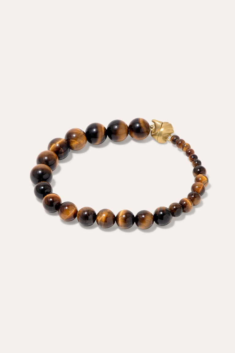 Tidelands - Tiger Eye and Recycled Gold Vermeil Bracelet