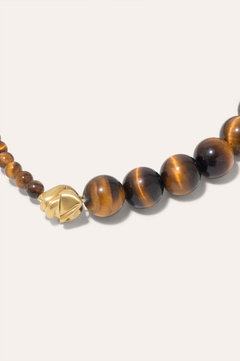 Tidelands - Tiger Eye and Recycled Gold Vermeil Bracelet