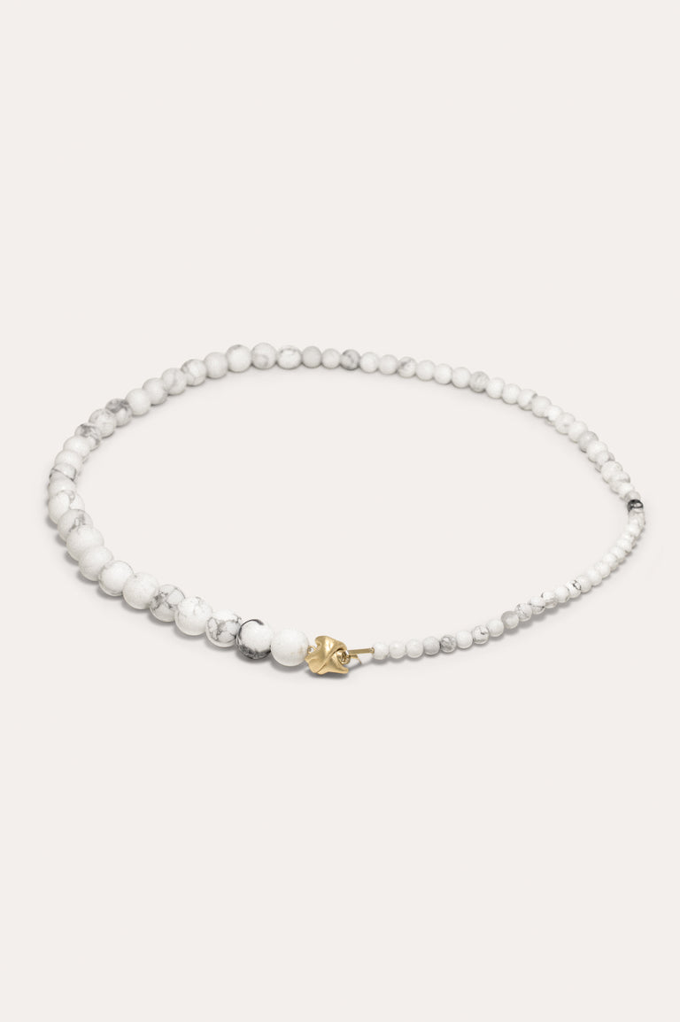 Tidelands - White Howlite and Recycled Gold Vermeil Necklace
