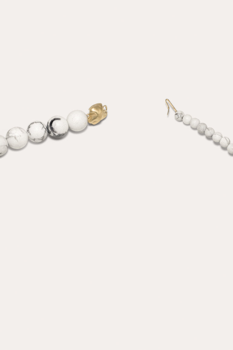 Tidelands - White Howlite and Recycled Gold Vermeil Necklace