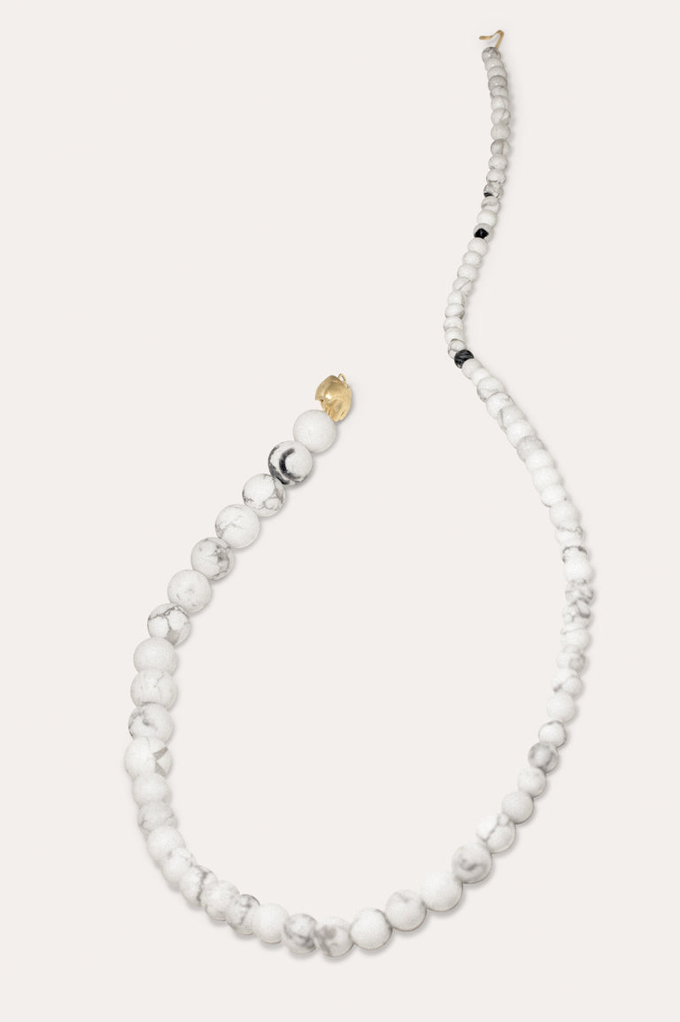 Tidelands - White Howlite and Gold Vermeil Necklace