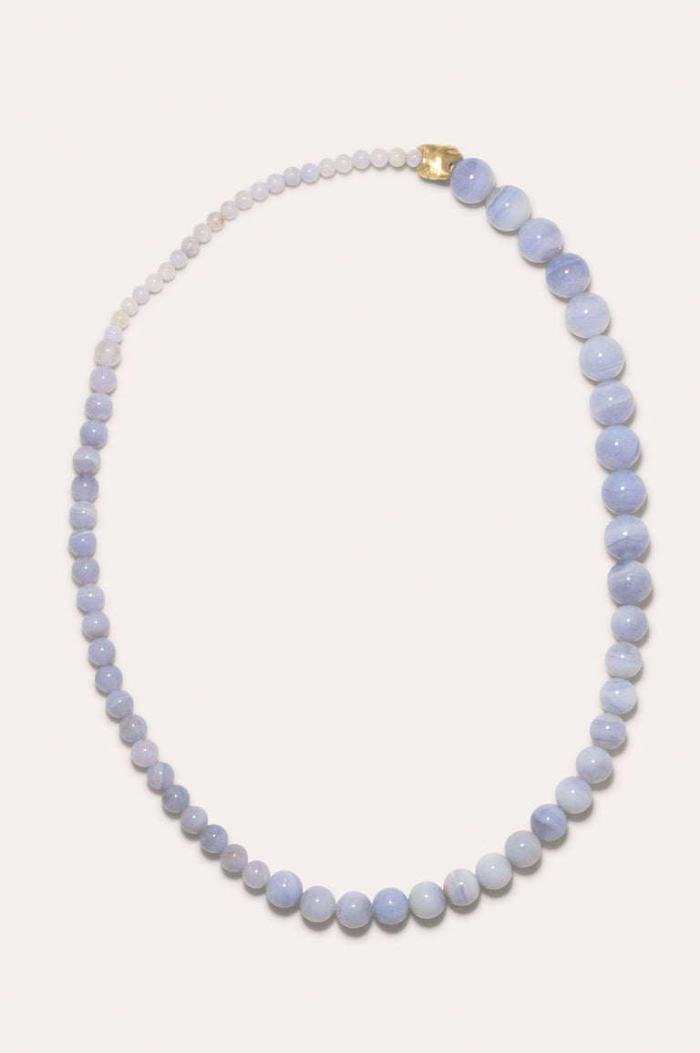 Tidelands - Collier en agate bleue et vermeil recyclé