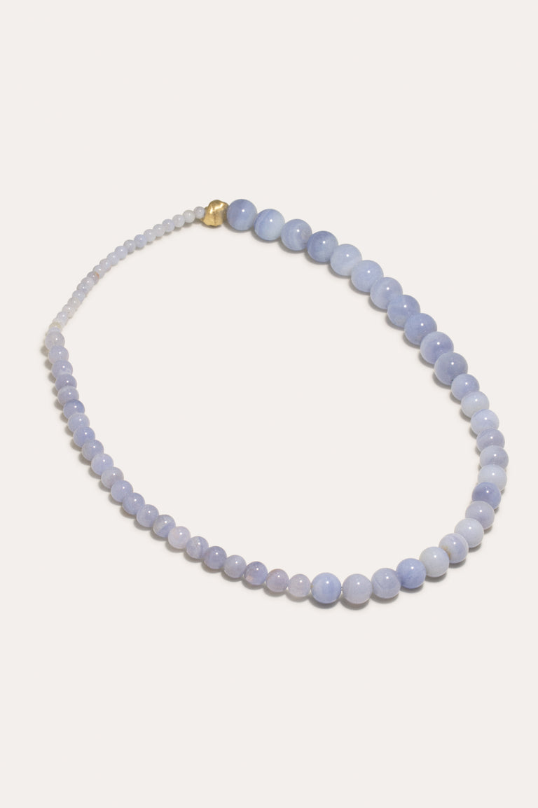 Tidelands - Blue Lace Agate and Gold Vermeil Necklace