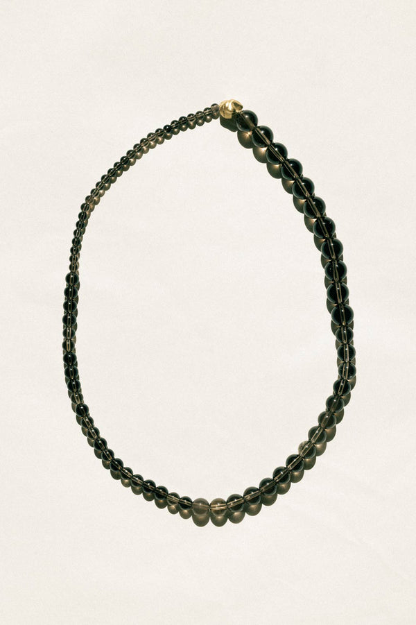 Tidelands - Collier en Quartz Fumé et Vermeil d'Or Recyclé