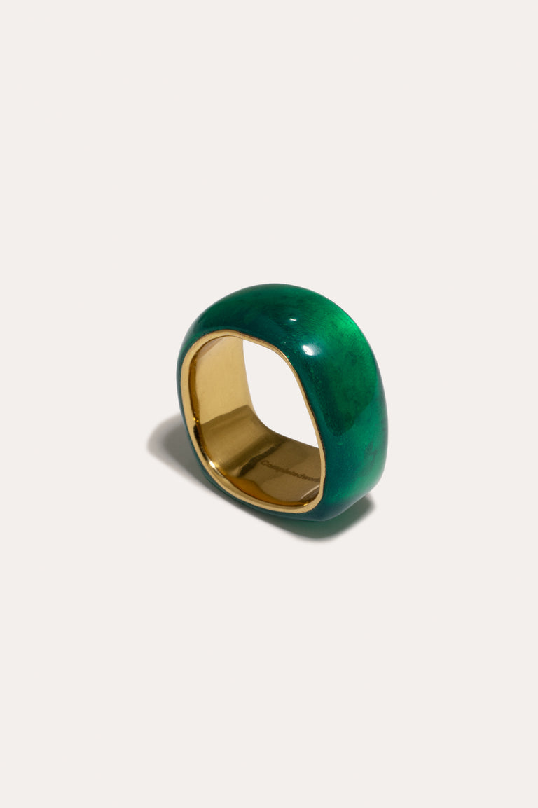 A Virtuous Circle? - Green Bio Resin and Gold Vermeil Signet Ring