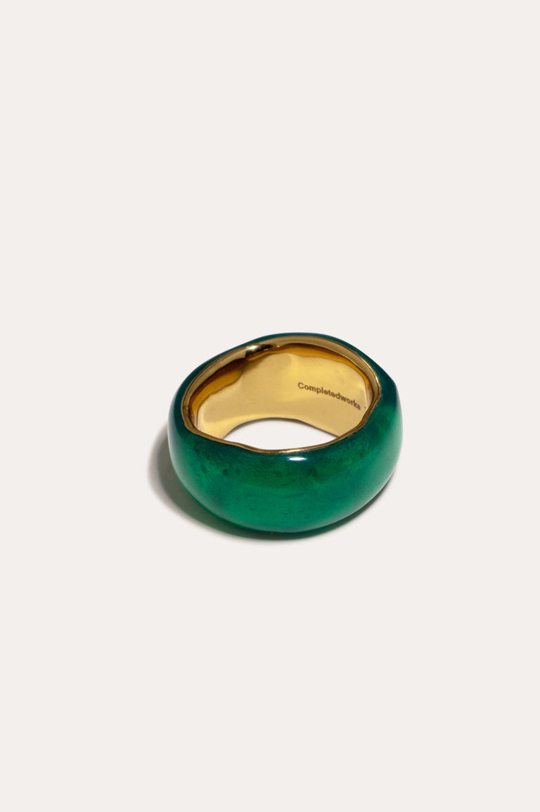 A Virtuous Circle? - Green Bio Resin and Gold Vermeil Signet Ring
