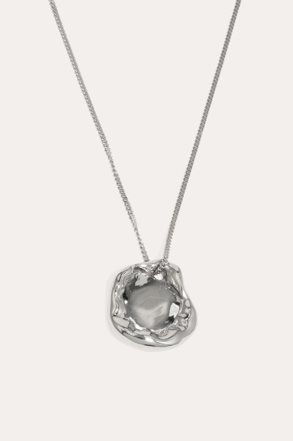 H60 - Pendentif plaqué rhodium
