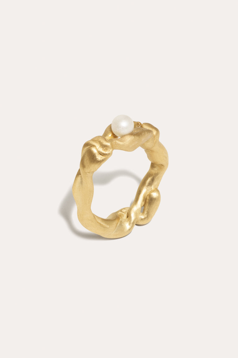 Treacle - Pearl and Recycled Gold Vermeil Ring