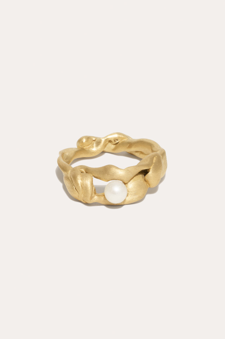 Treacle - Pearl and Recycled Gold Vermeil Ring