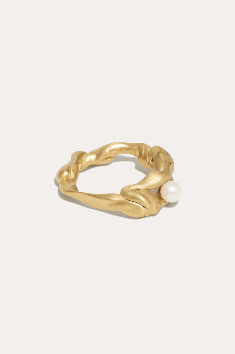 Treacle - Pearl and Recycled Gold Vermeil Ring