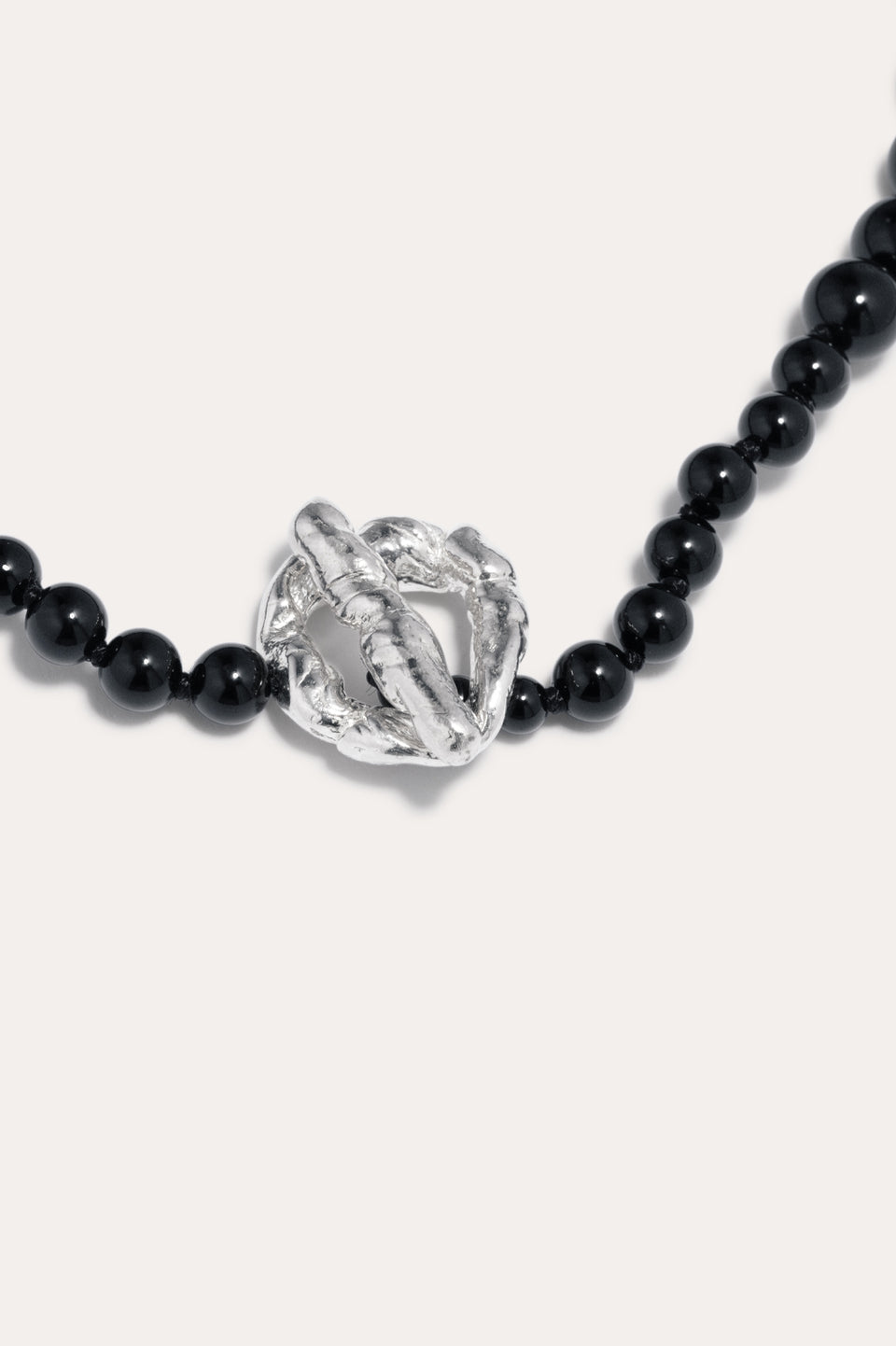 Knee‐Deep In A Bog in North Yorkshire - Black Onyx and Recycled Silver Necklace