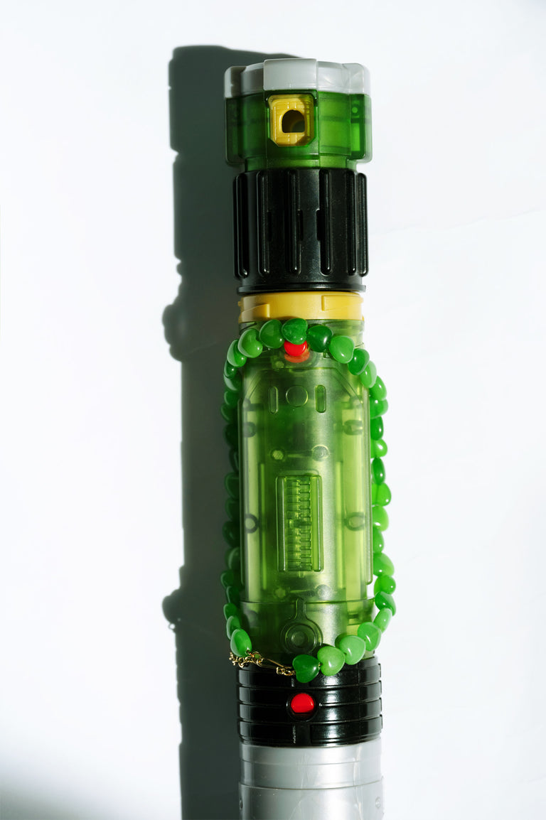 The Heart's Window - Green Heart Bead and Recycled Gold Vermeil Necklace