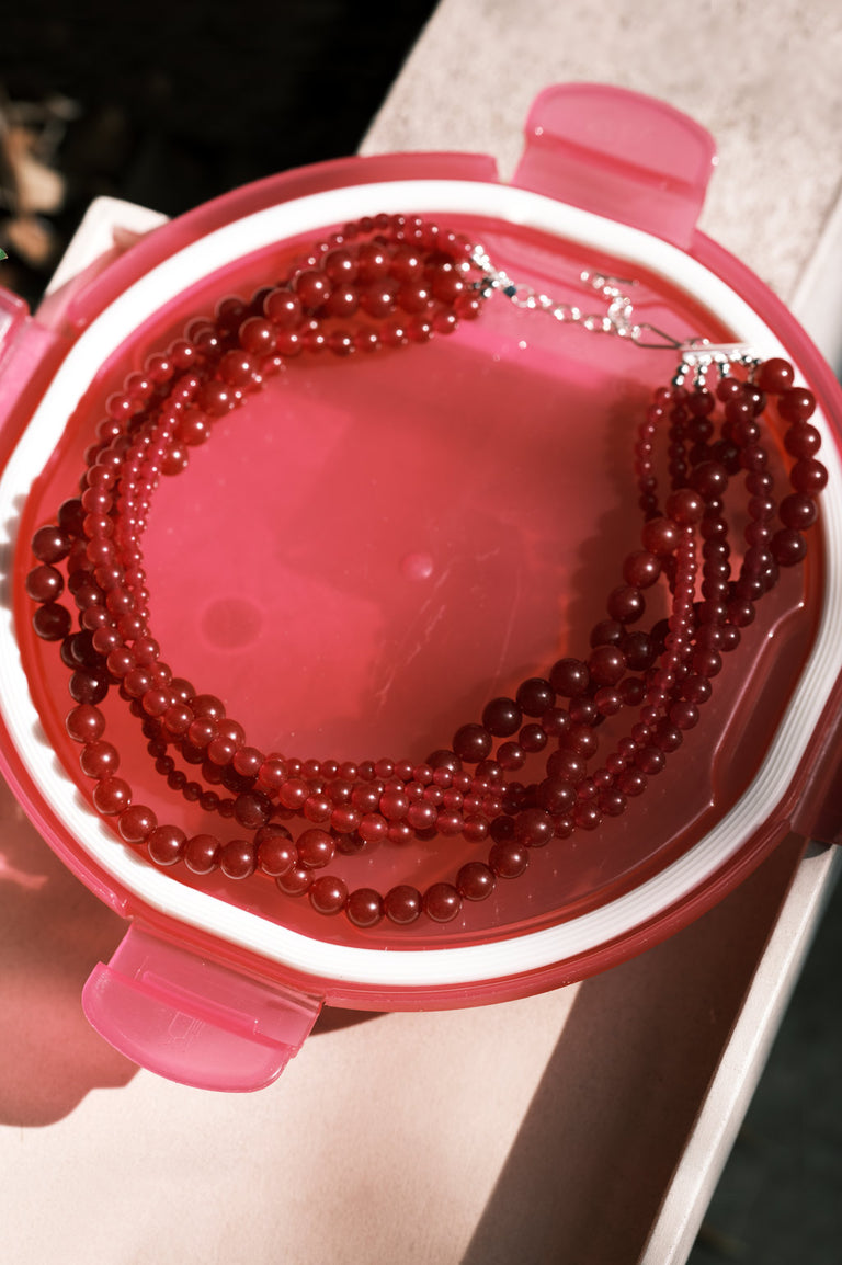 H84 - Chalcedony Bead and Recycled Silver Necklace